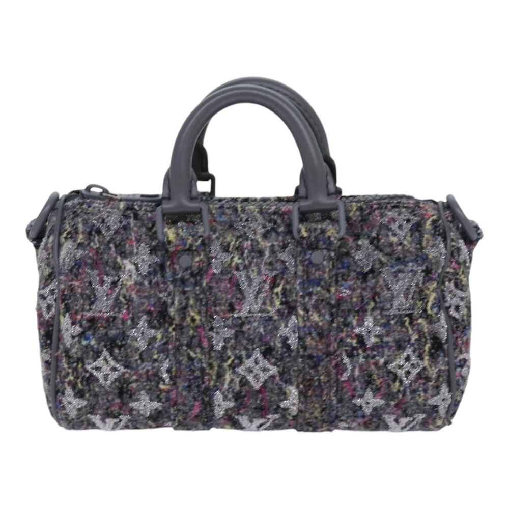 Louis Vuitton Monogram Felt Keepall XS Boston Bag Gray